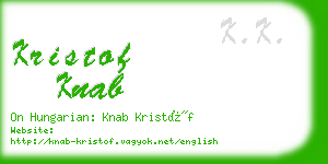 kristof knab business card